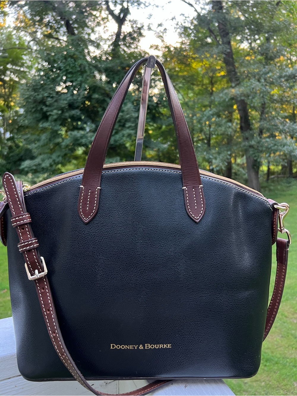 DOONEY AND BOURKE LEATHER DOMED SATCHEL - Picture 11 of 11